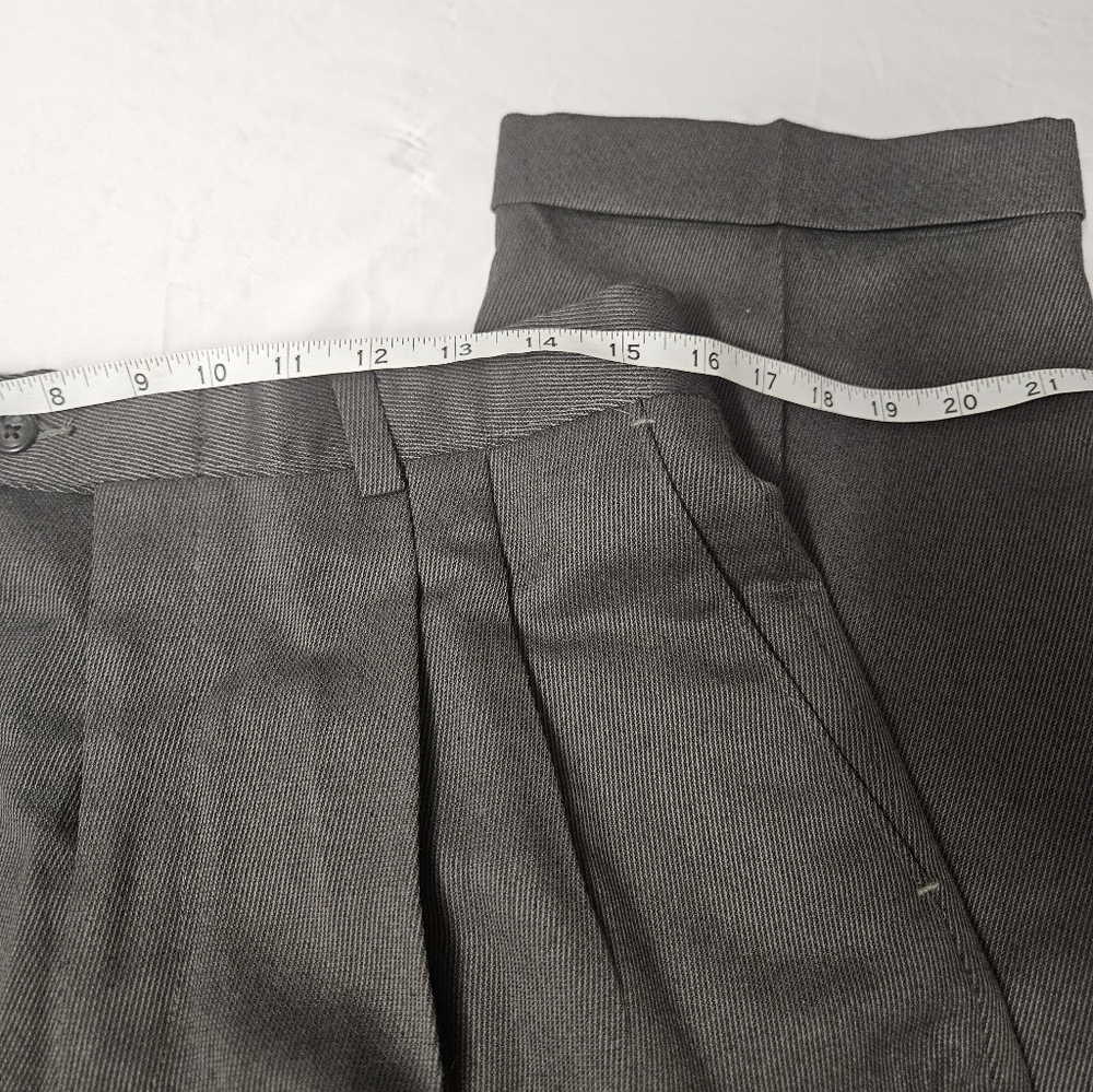 Vtg Haggar Slacks Grey Pleated City Casuals EUC Men's Made In USA - Picture 4 of 8